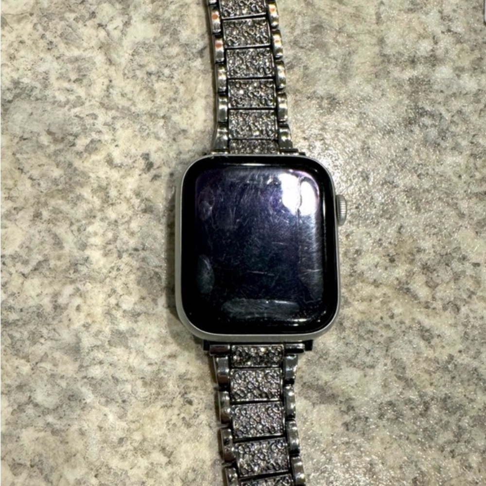 Silver Smartwatch with Black Display Apple Watch Series 6